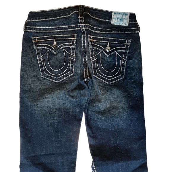 True Religion Dark Wash Bell Bottom Flare Leg Jeans SZ 31 - Picture 4 of 11